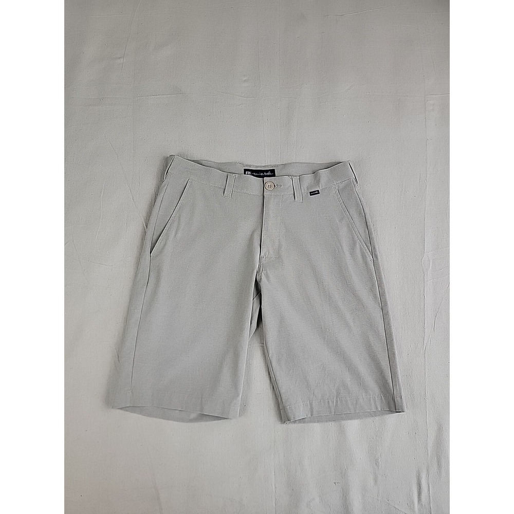 TravisMathew‎ Golf Shorts Mens 30 Grey Heathered Stretch Performance Flat Front